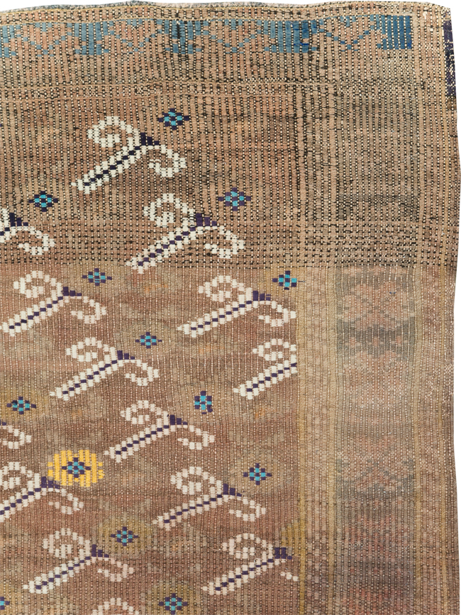 Vintage Turkish Flatweave Kilim Gallery Rug, No.25418 - Galerie Shabab