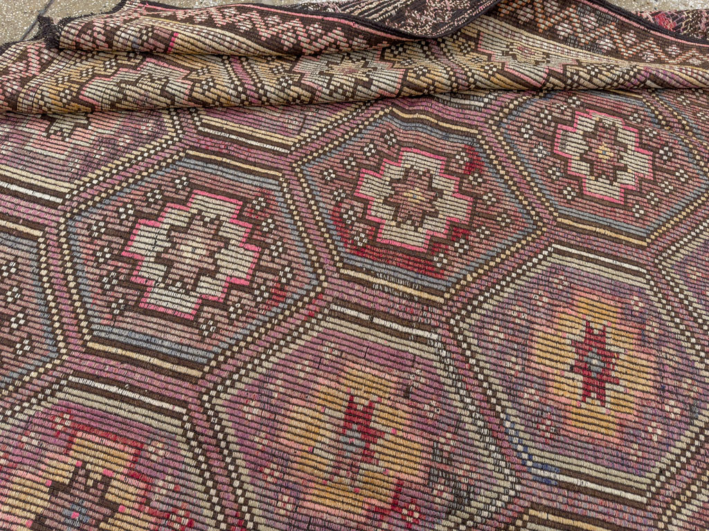 Vintage Turkish Flatweave Kilim Accent Carpet, No.25421 - Galerie Shabab