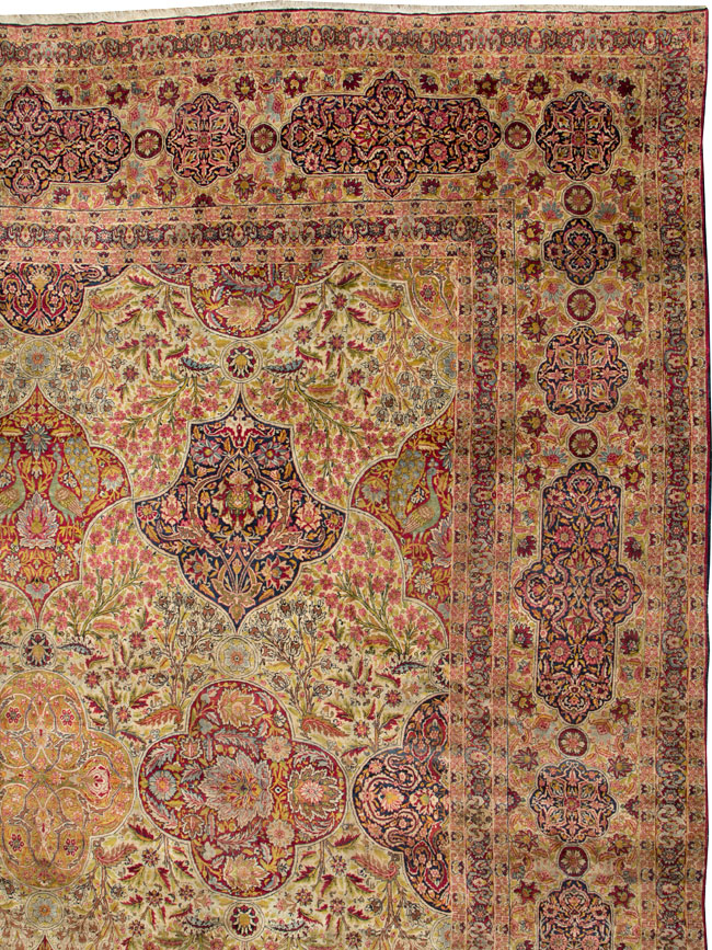 Antique Persian Lavar Kerman Oversize Carpet, No.25440 - Galerie Shabab
