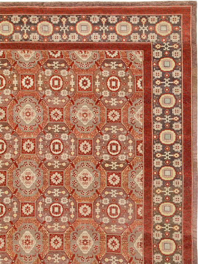 Contemporary Large Egyptian Carpet in the Khotan Style, No.25452 - Galerie Shabab