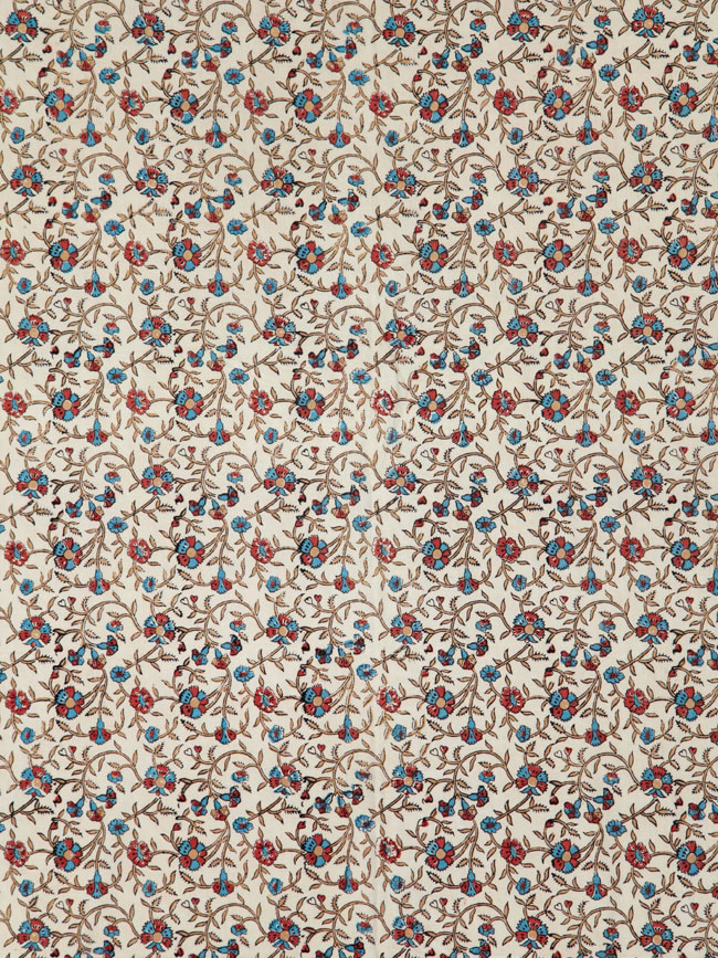 Vintage Persian Isfahan Ghalamkari Square Textile, No.25466 - Galerie Shabab