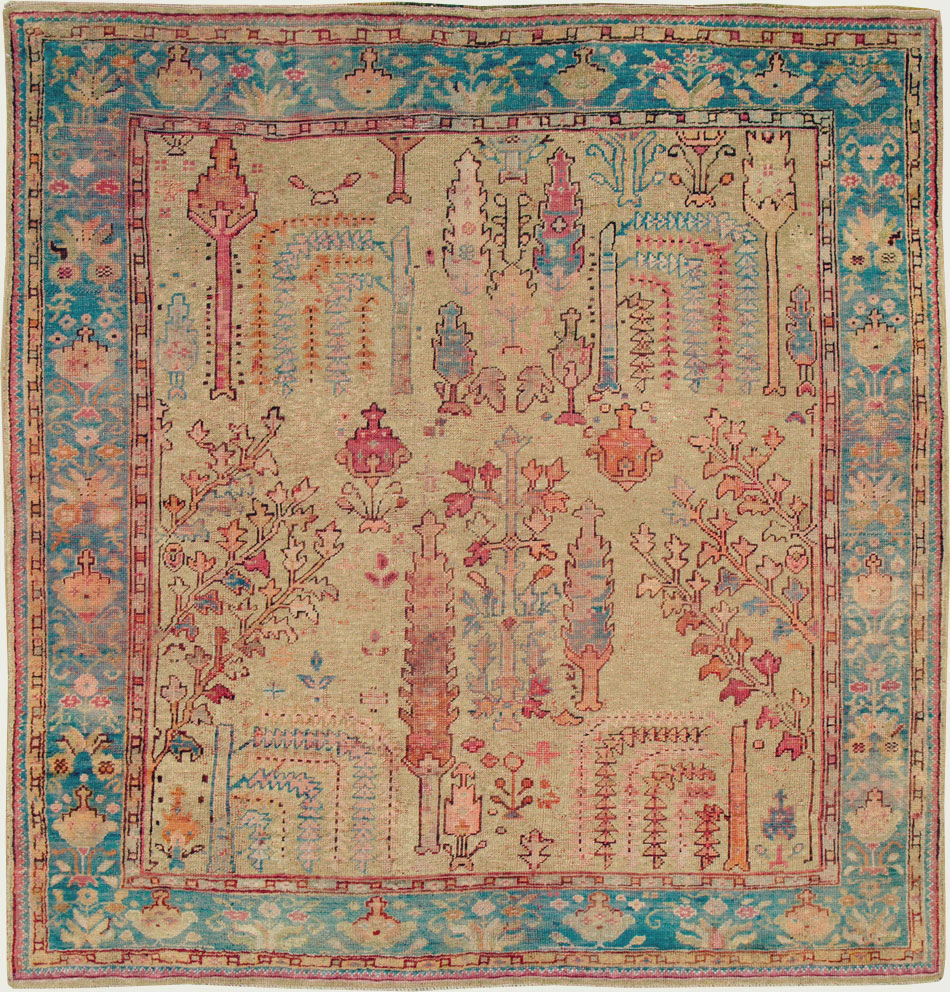 Antique Turkish Oushak Carpet, No.25468 - Galerie Shabab
