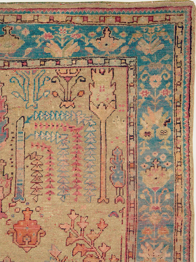 Antique Turkish Oushak Carpet, No.25468 - Galerie Shabab