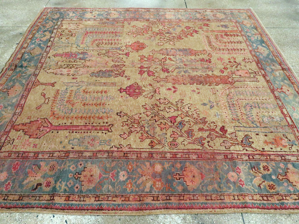 Antique Turkish Oushak Carpet, No.25468 - Galerie Shabab