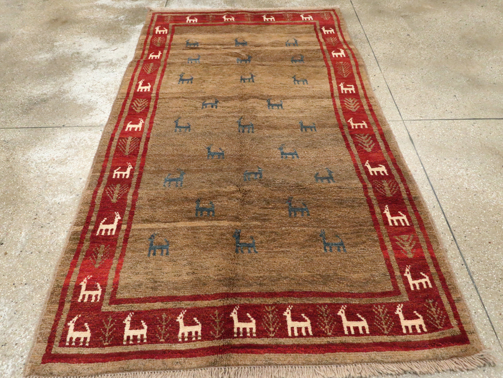 Vintage Persian Gabbeh Rug, No.25475 - Galerie Shabab
