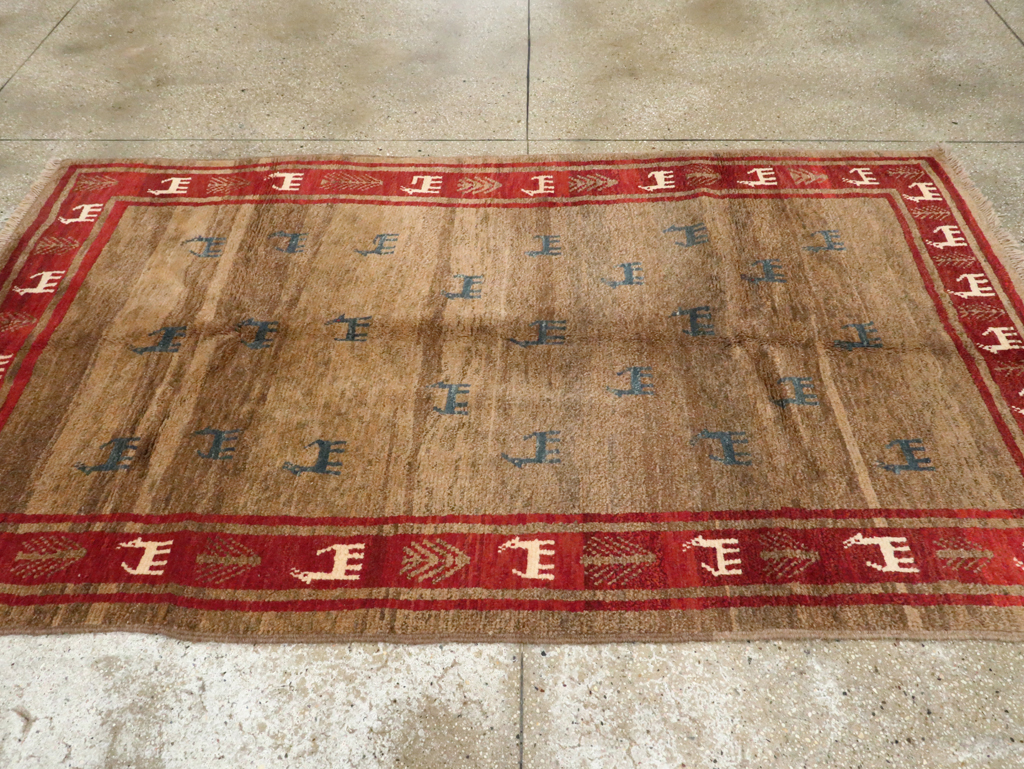 Vintage Persian Gabbeh Rug, No.25475 - Galerie Shabab