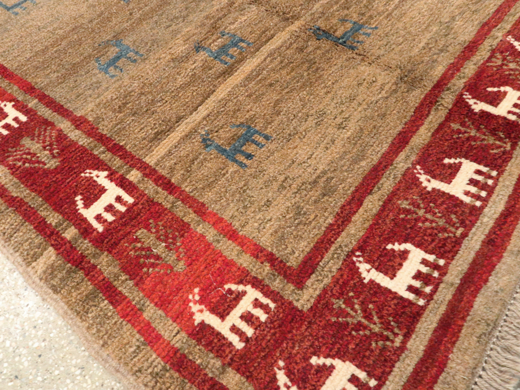 Vintage Persian Gabbeh Rug, No.25475 - Galerie Shabab