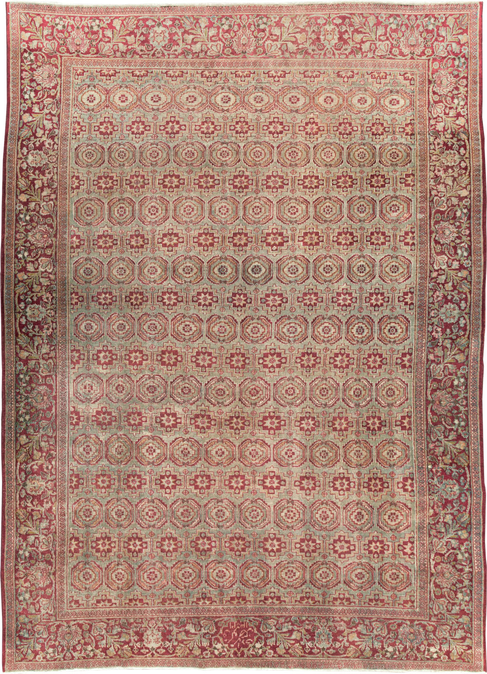 Antique Persian Mashad Accent Carpet, No.25484 - Galerie Shabab