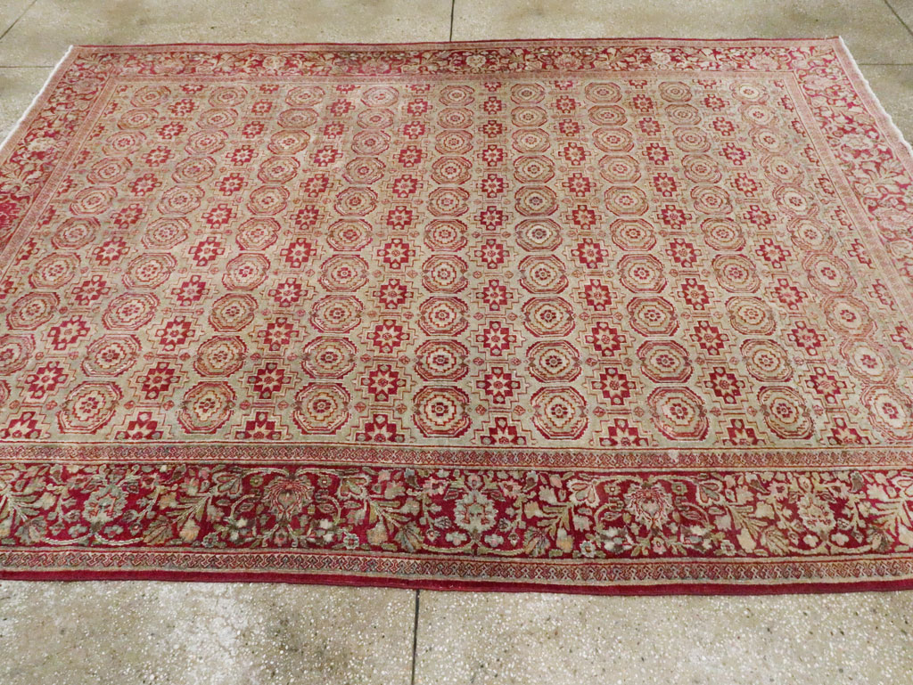 Antique Persian Mashad Accent Carpet, No.25484 - Galerie Shabab