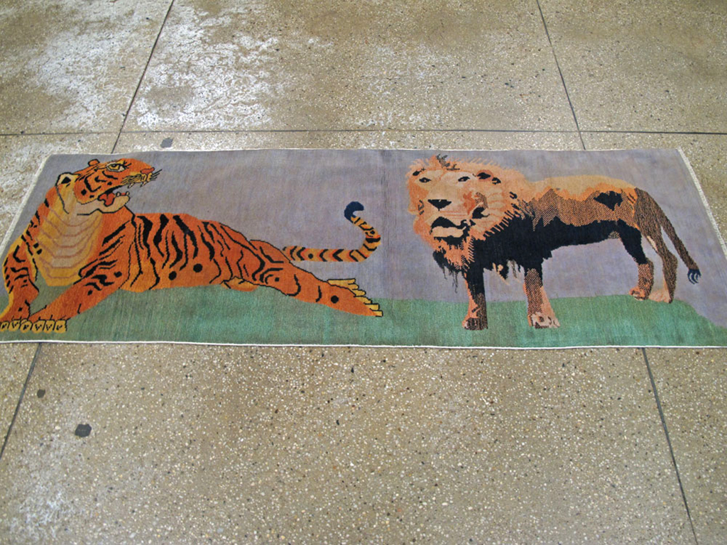 Vintage Turkish Sivas Pictorial Rug, No.25487 - Galerie Shabab