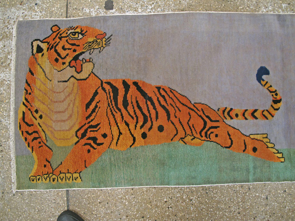 Vintage Turkish Sivas Pictorial Rug, No.25487 - Galerie Shabab