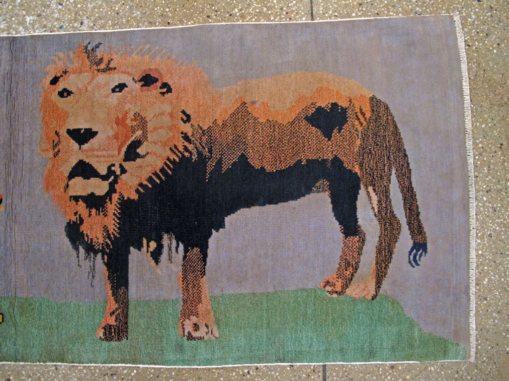 Vintage Turkish Sivas Pictorial Rug, No.25487 - Galerie Shabab