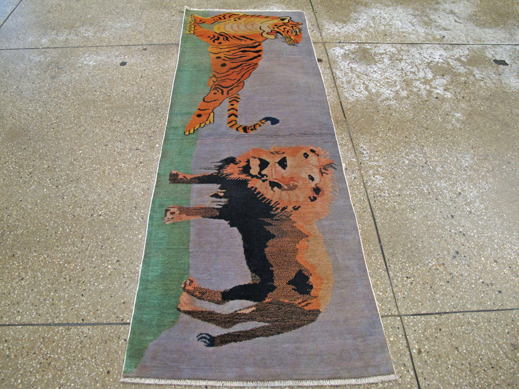 Vintage Turkish Sivas Pictorial Rug, No.25487 - Galerie Shabab