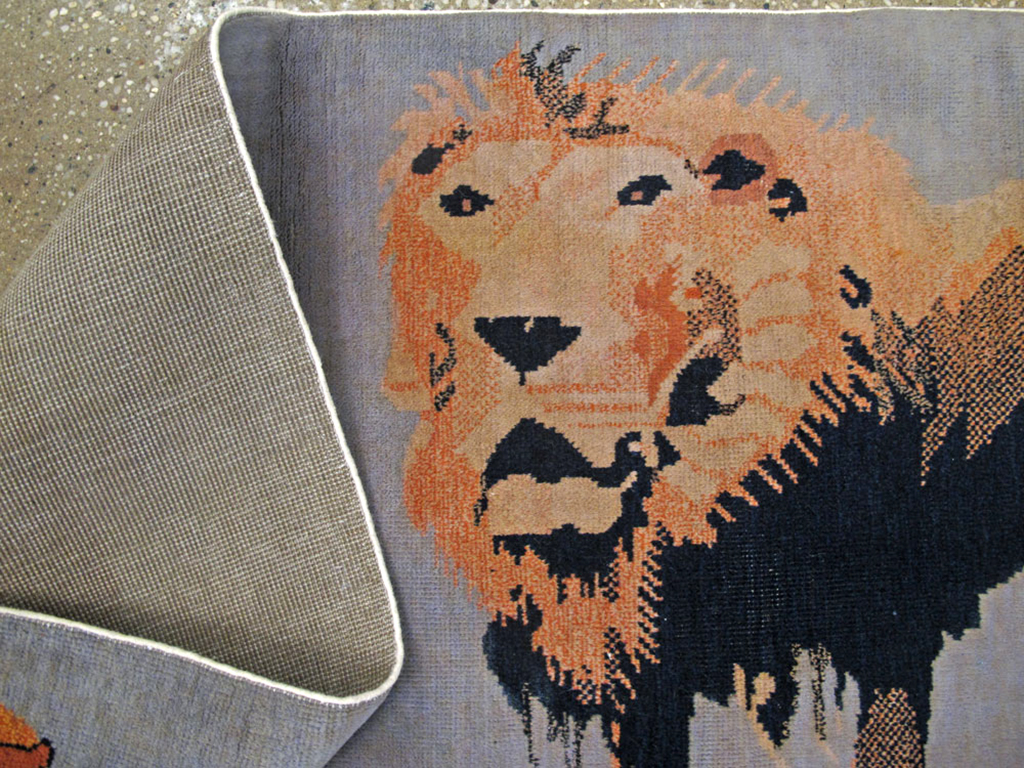 Vintage Turkish Sivas Pictorial Rug, No.25487 - Galerie Shabab