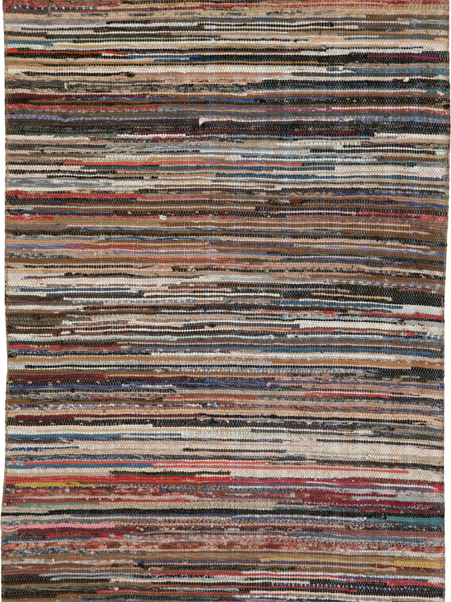 Vintage American Rag Rug, No.25491 - Galerie Shabab