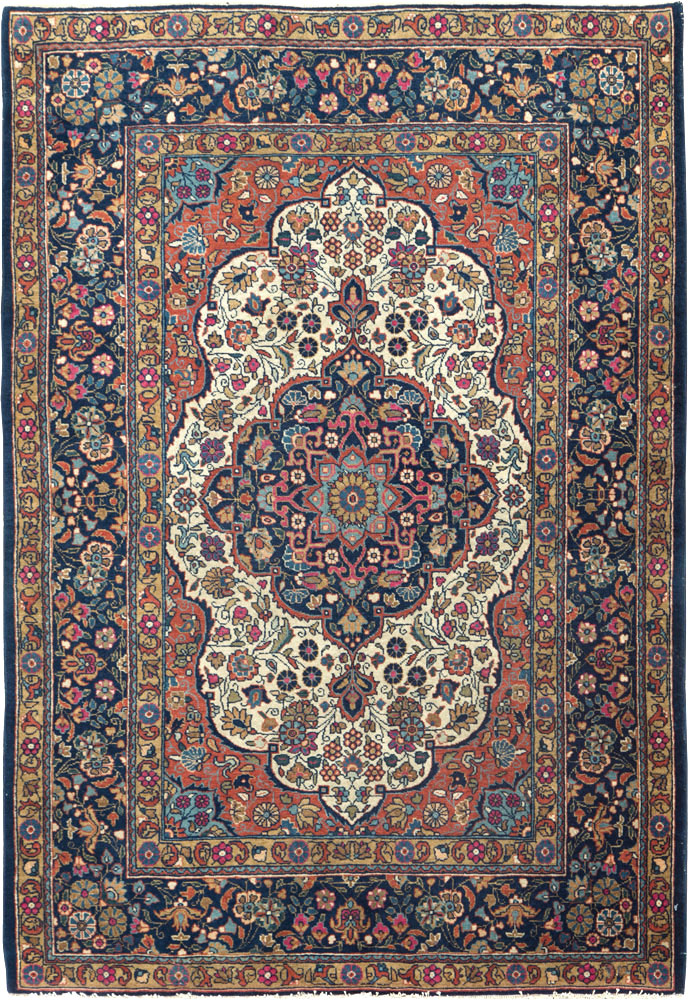Antique Persian Kashan Rug, No.25501 - Galerie Shabab