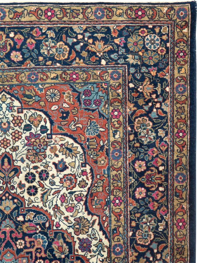 Antique Persian Kashan Rug, No.25501 - Galerie Shabab