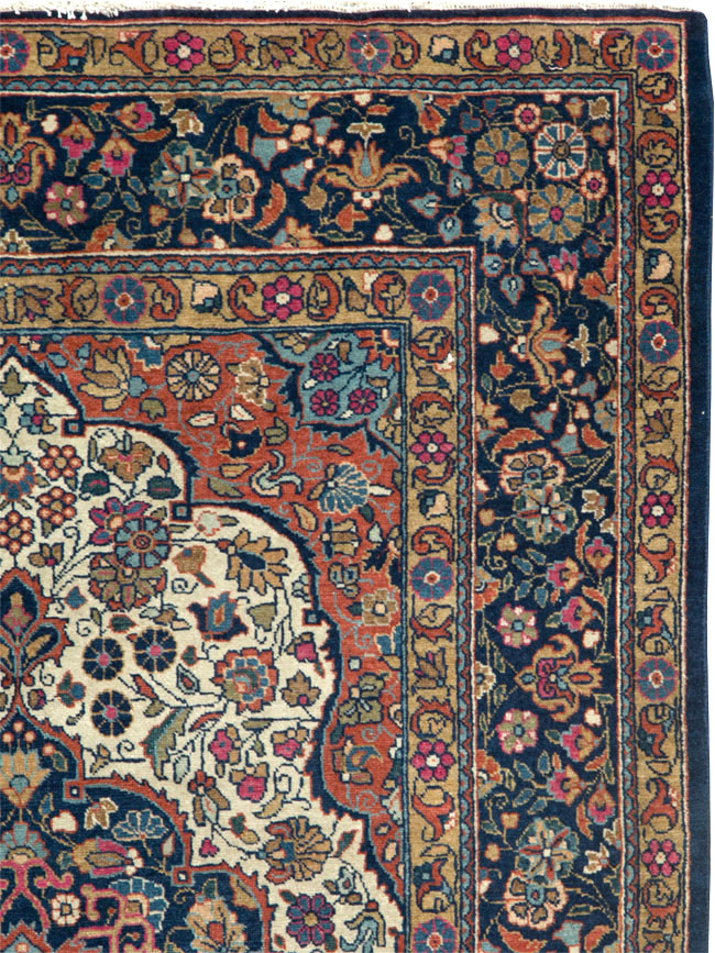 Antique Persian Kashan Rug, No.25501 - Galerie Shabab