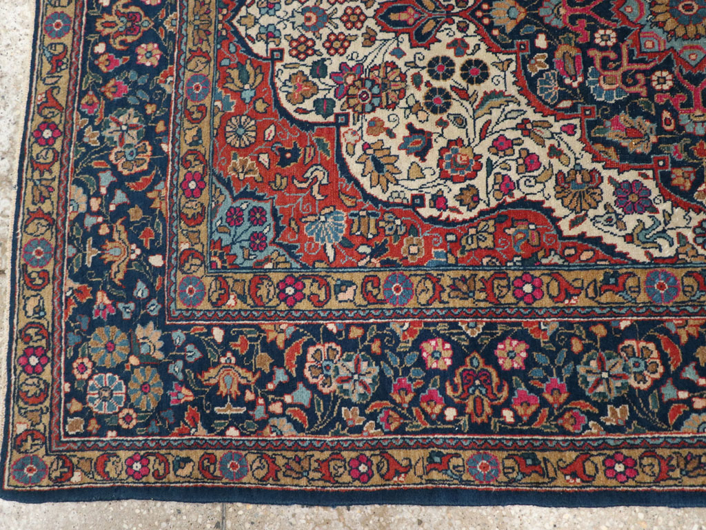 Antique Persian Kashan Rug, No.25501 - Galerie Shabab