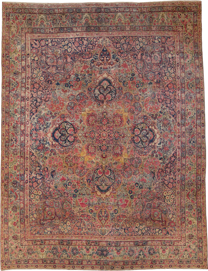 Antique Lavar Kerman Carpet, No.25503 - Galerie Shabab