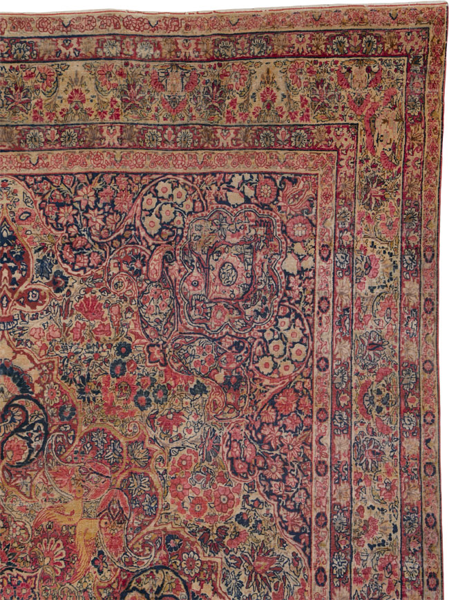 Antique Lavar Kerman Carpet, No.25503 - Galerie Shabab