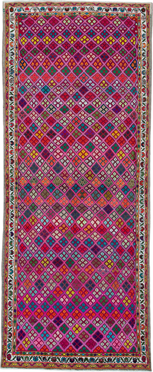 Vintage Persian Hamadan Runner, No.25528 - Galerie Shabab