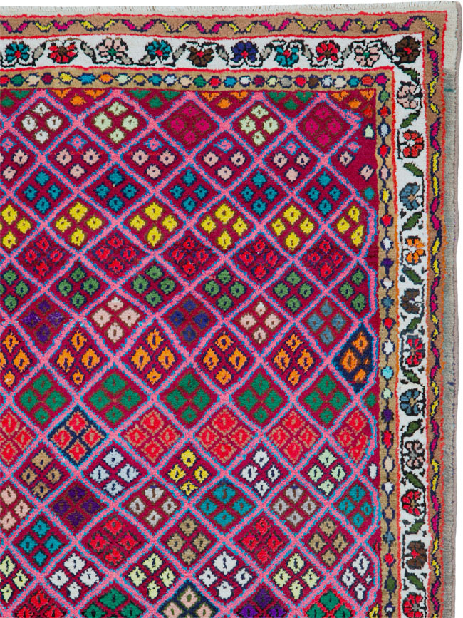 Vintage Persian Hamadan Runner, No.25528 - Galerie Shabab
