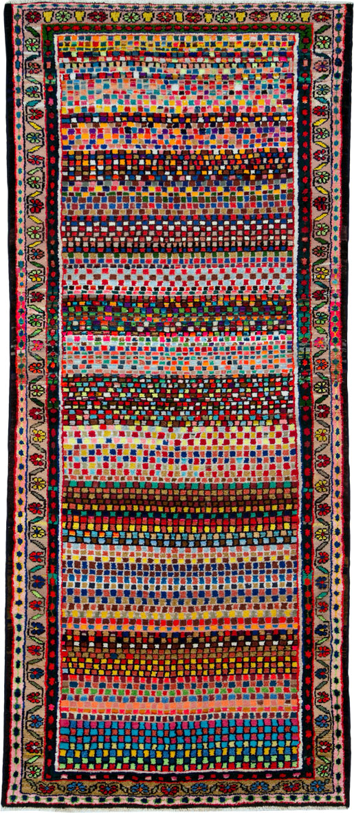Vintage Persian Hamadan Art Deco Carpet, No.25533 - Galerie Shabab