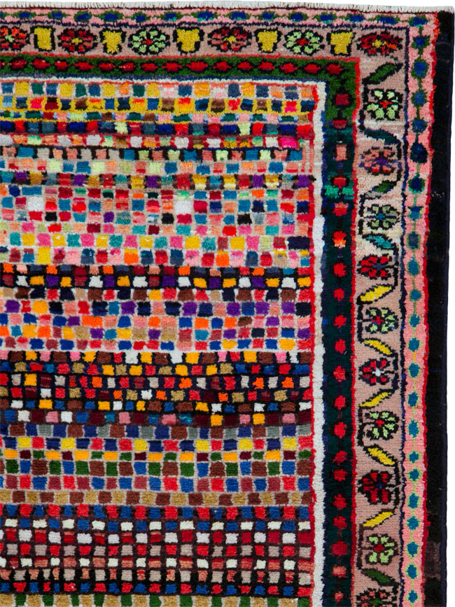 Vintage Persian Hamadan Art Deco Carpet, No.25533 - Galerie Shabab