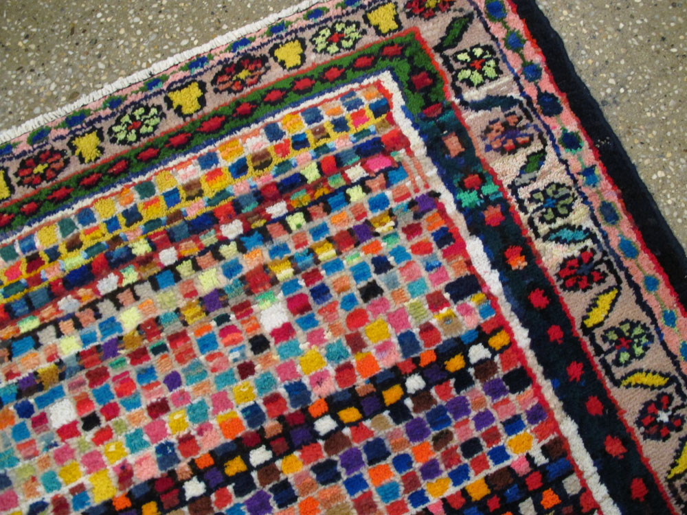 Vintage Persian Hamadan Art Deco Carpet, No.25533 - Galerie Shabab