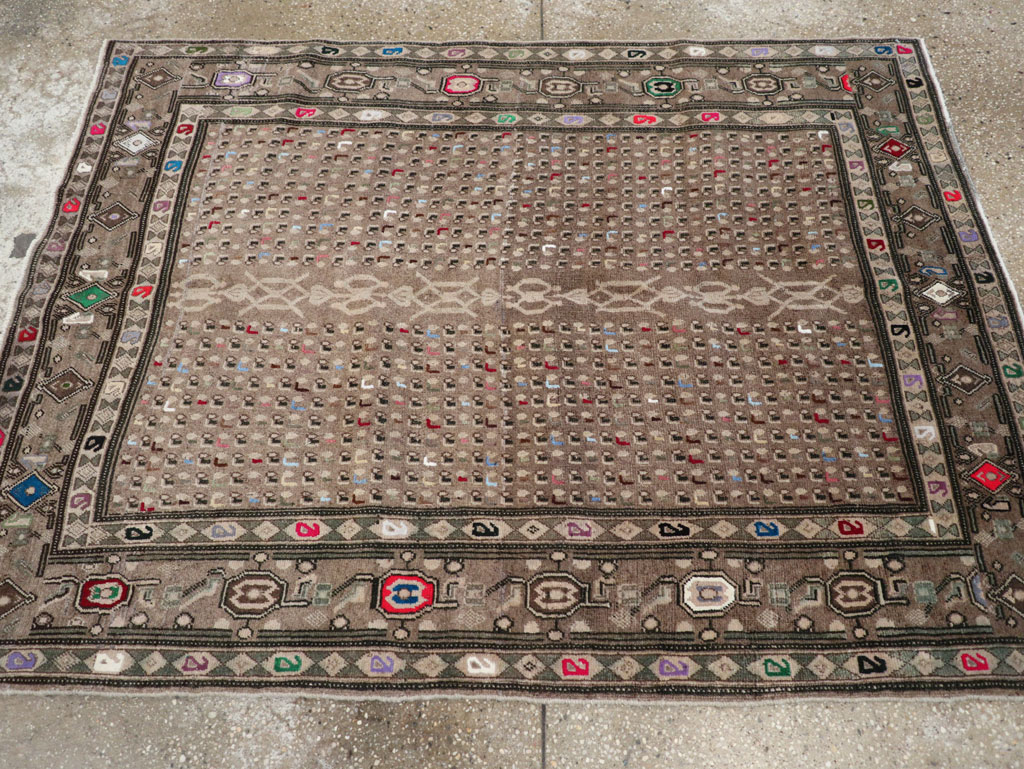 Vintage Persian Hamadan Modern Rug, No.25534 - Galerie Shabab