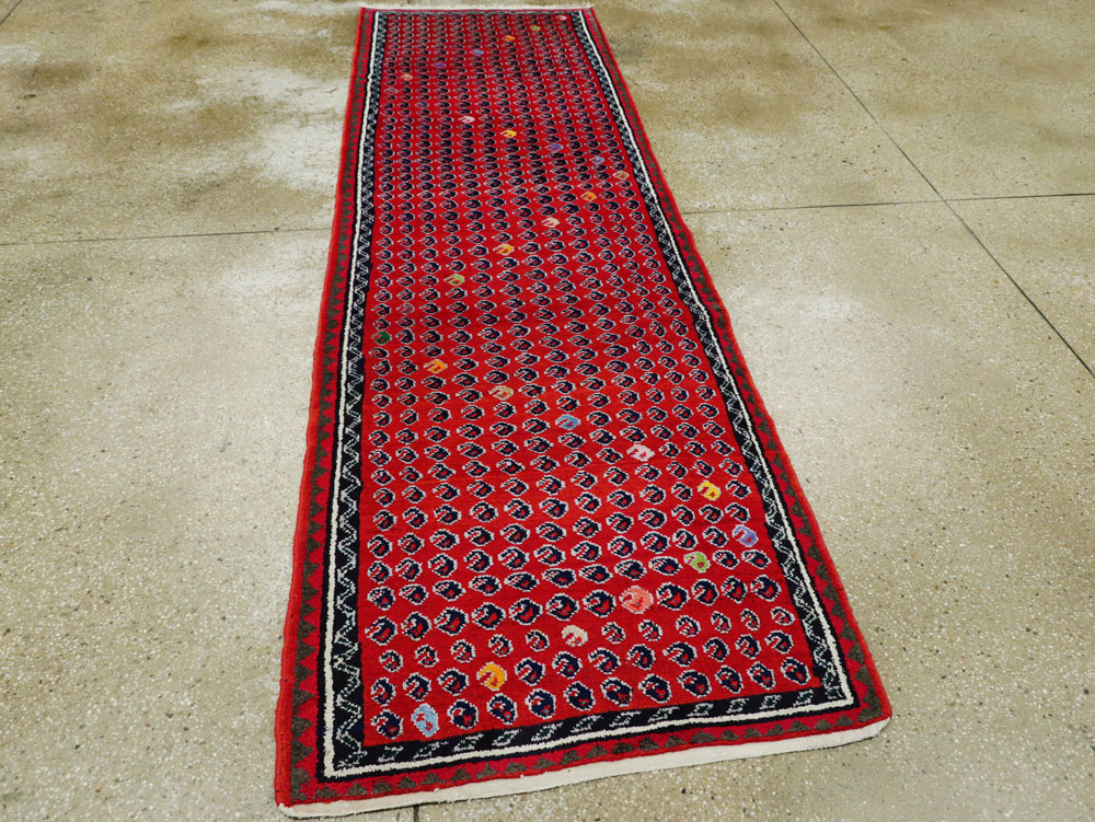 Vintage Persian Hamadan Runner, No.25535 - Galerie Shabab