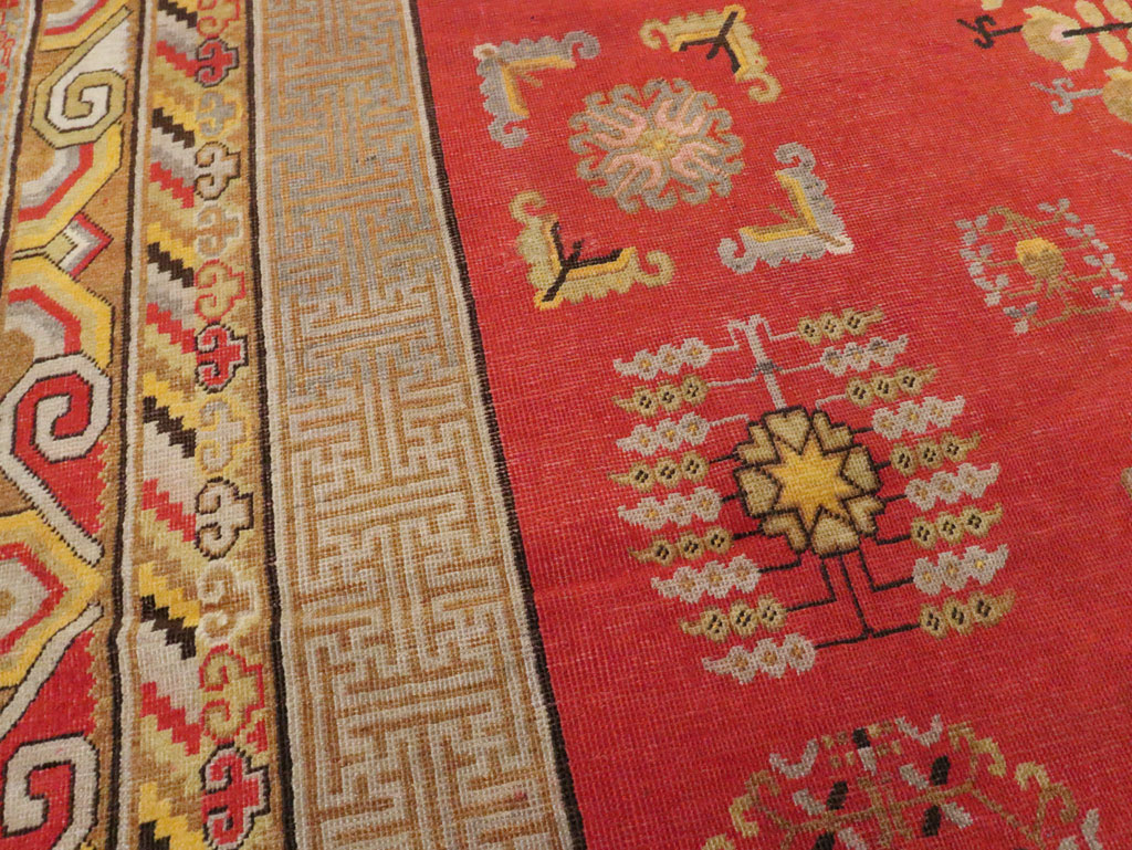 Vintage East Turkestan Khotan Carpet, No.25542 - Galerie Shabab