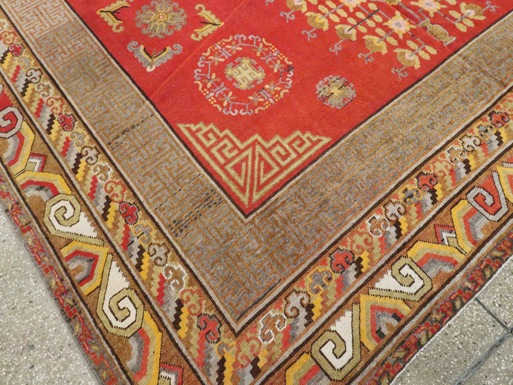 Vintage East Turkestan Khotan Carpet, No.25542 - Galerie Shabab