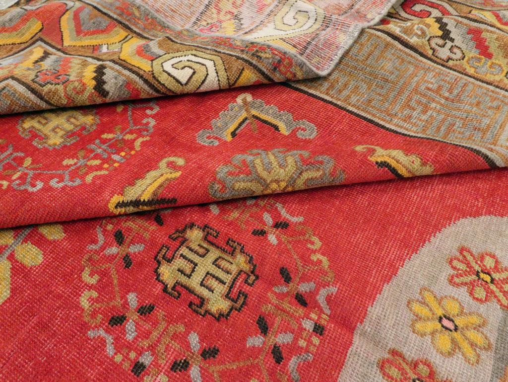 Vintage East Turkestan Khotan Carpet, No.25542 - Galerie Shabab
