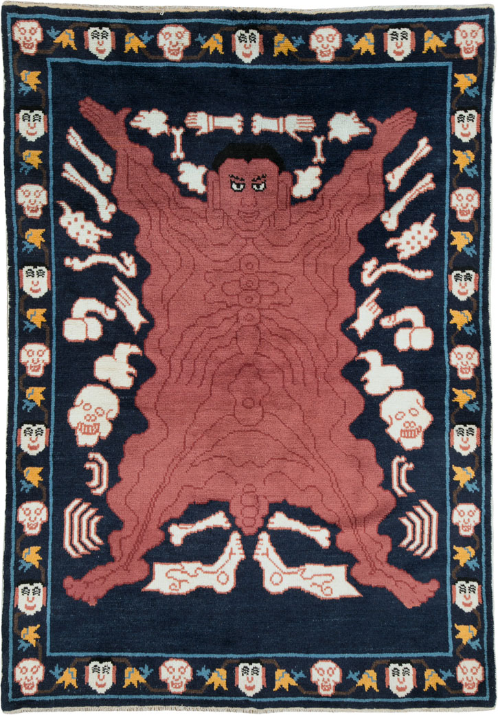 Vintage Tibetan Pictorial Rug, No.25552 - Galerie Shabab