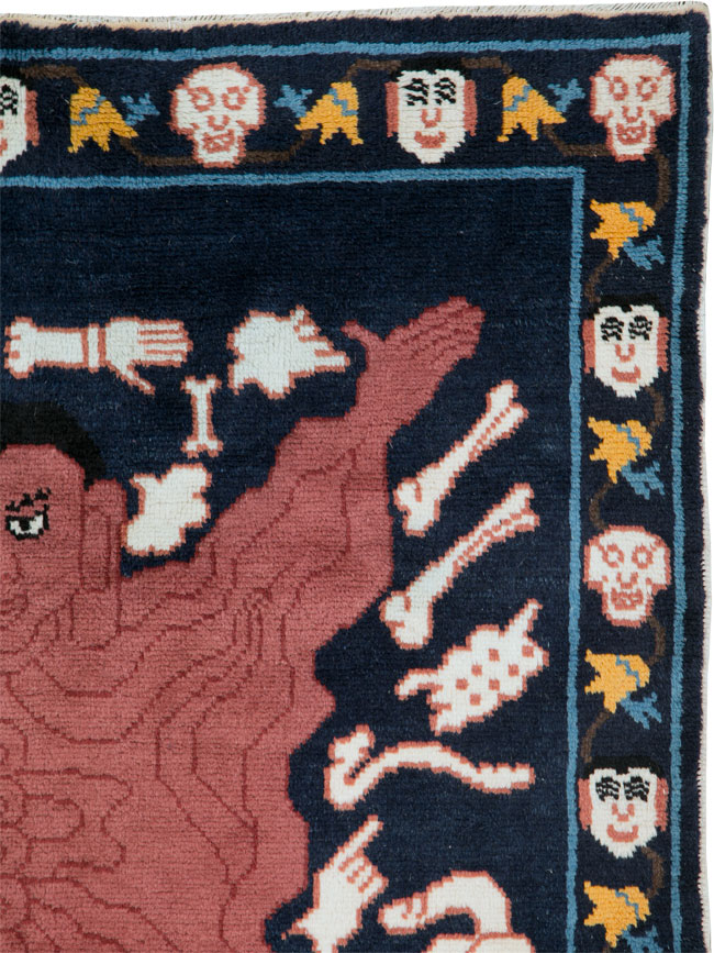 Vintage Tibetan Pictorial Rug, No.25552 - Galerie Shabab