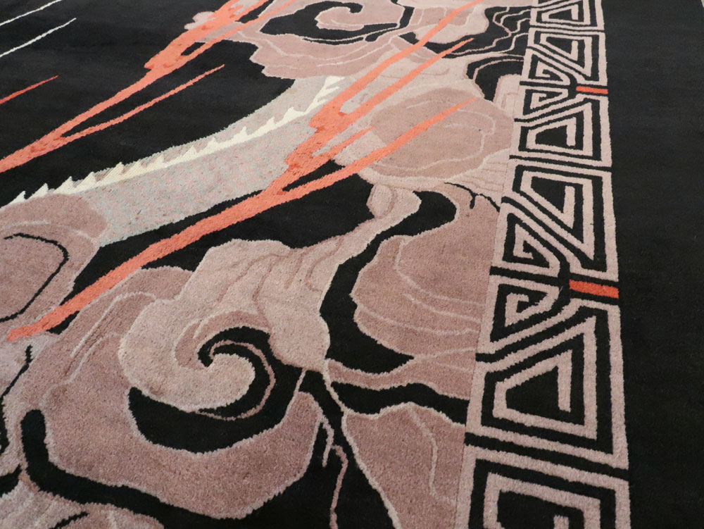 Vintage Chinese Art Deco Carpet, No.25558 - Galerie Shabab