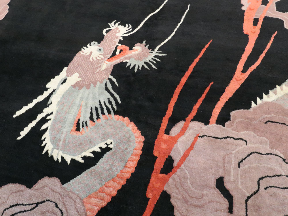 Vintage Chinese Art Deco Carpet, No.25558 - Galerie Shabab