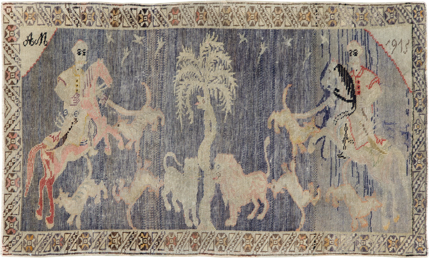 Vintage Kayseri Pictorial Rug, No.25563 - Galerie Shabab