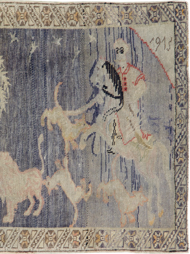 Vintage Kayseri Pictorial Rug, No.25563 - Galerie Shabab