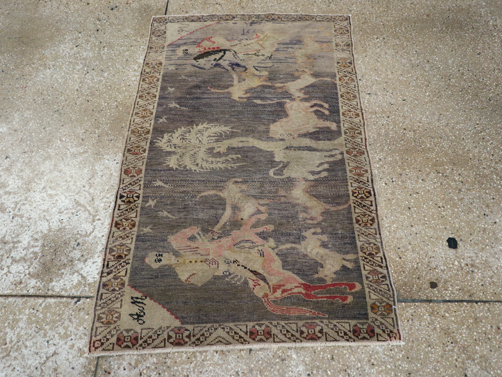 Vintage Kayseri Pictorial Rug, No.25563 - Galerie Shabab