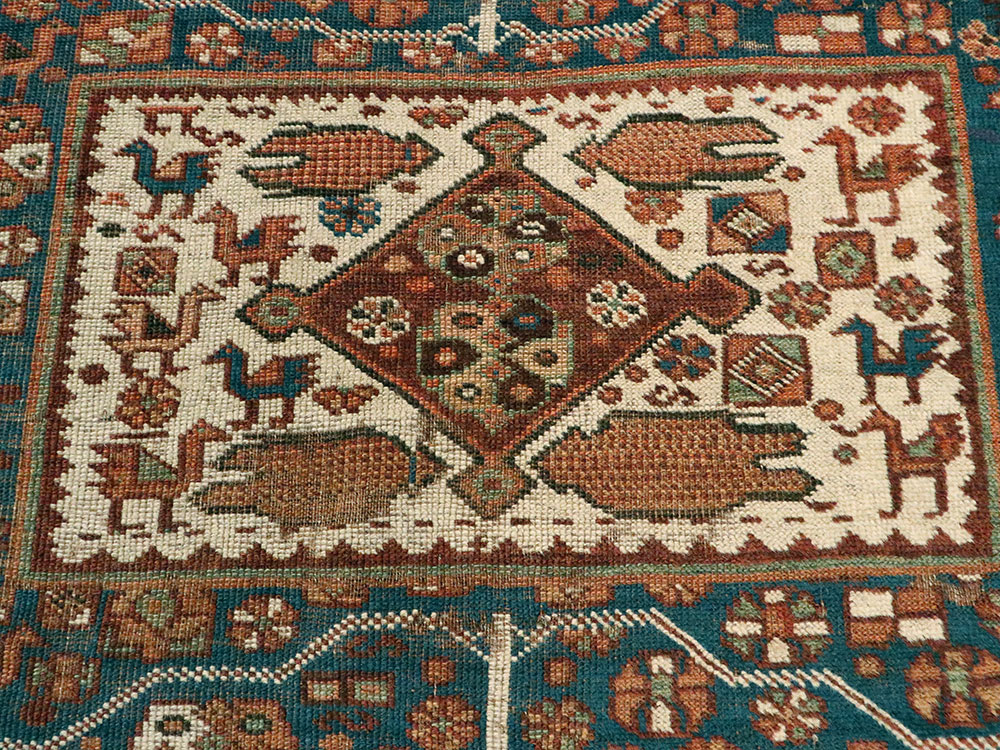 Antique Persian Qashqai Pictorial Rug, No.25570 - Galerie Shabab