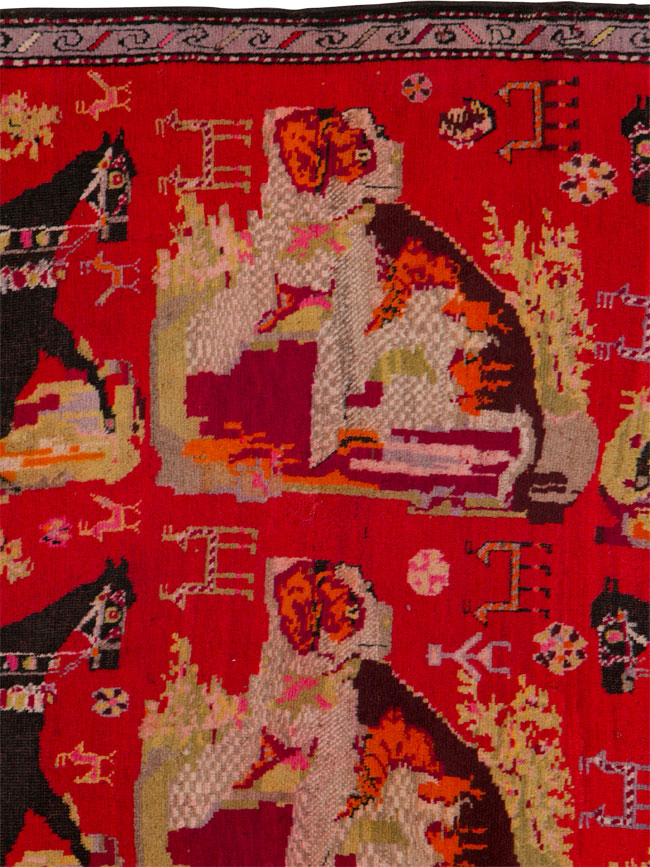 Antique Caucasian Karabagh Pictorial Rug, No.25577 - Galerie Shabab