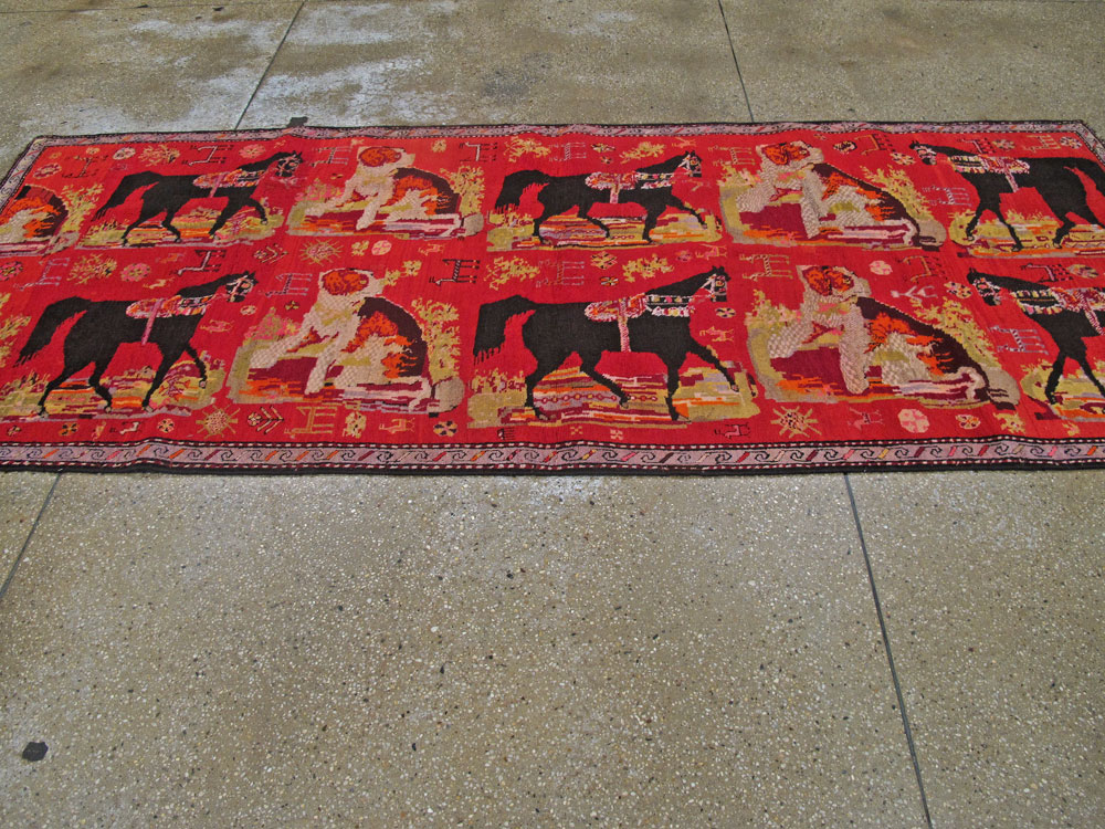Antique Caucasian Karabagh Pictorial Rug, No.25577 - Galerie Shabab