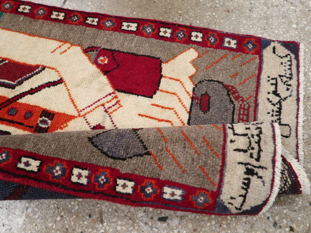 Vintage Pictorial Hamadan Rug, No.25586 - Galerie Shabab