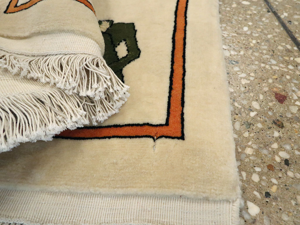 Vintage Persian Tabriz Pictorial Rug, No.25592 - Galerie Shabab