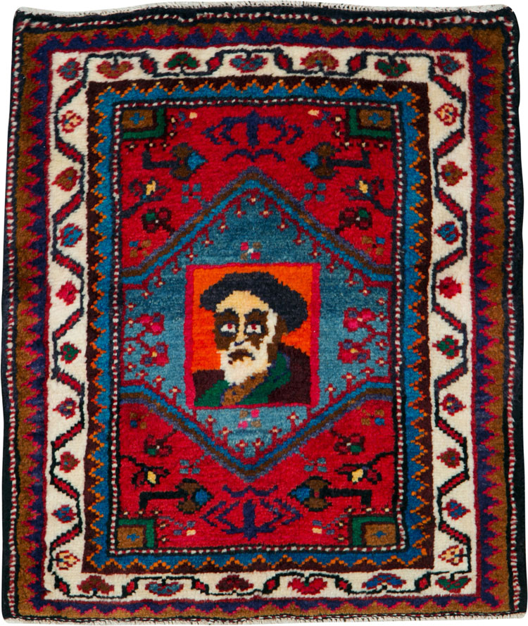 Vintage Pictorial Malayer Rug, No.25599 - Galerie Shabab