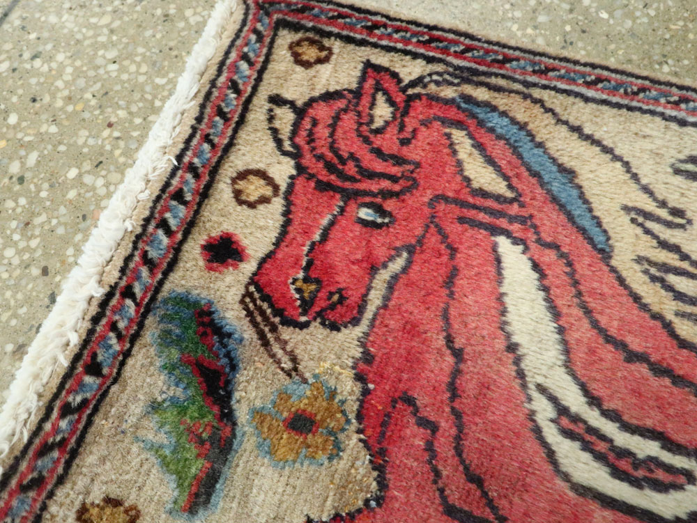 Vintage Persian Tabriz Pictorial Rug (Pair: 1 of 2), No.25601 - Galerie Shabab