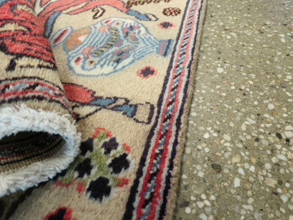 Vintage Persian Tabriz Pictorial Rug (Pair: 1 of 2), No.25601 - Galerie Shabab